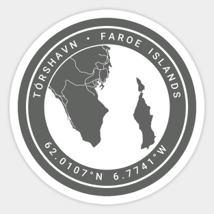 Torshavn Map Sticker